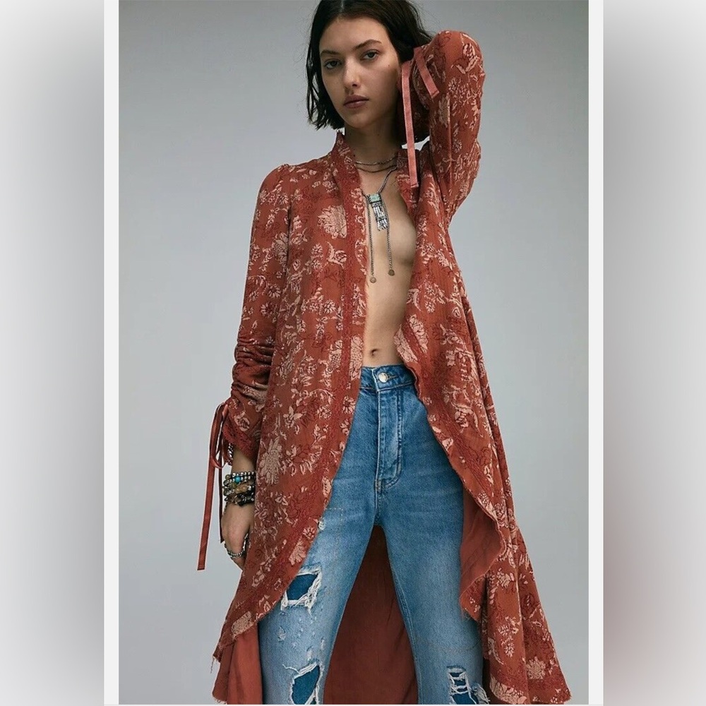 SOLD!!!!NWT FREE PEOPLE LARA DOUBLECLOTH DUSTER